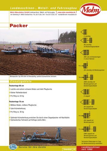 Packer Landmaschinen-, Metall- und ... - Mohn Manufaktur GmbH