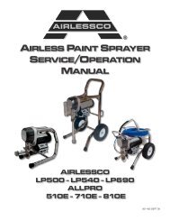 airless paint sprayer service/operation manual - One Stop Rental