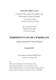MORPHOSYNTAXE DE L'EMERILLON - celia - CNRS