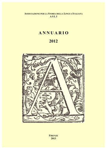 in formato pdf - ASLI - Associazione per la Storia della Lingua Italiana