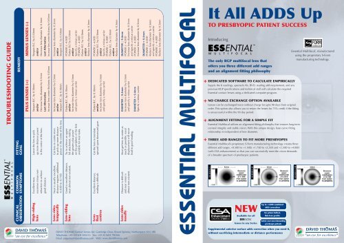 PDF file - David Thomas Contact Lenses