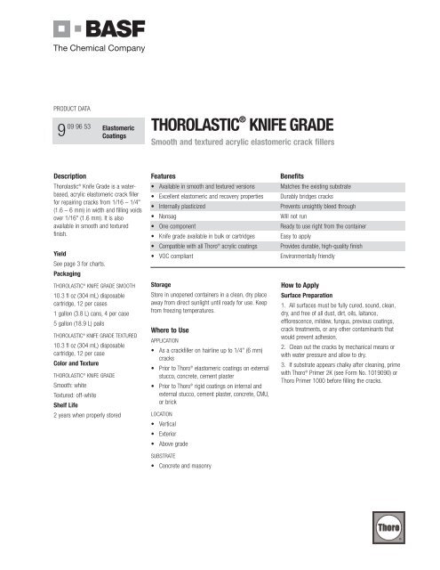 THOROLASTIC® KNIFE GRADE 9 - Brock White