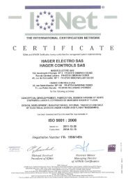 CERTIFICATE - Hager