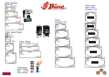 rubber stamp price list - 3@1 Cresta