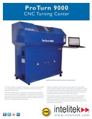 ProTurn 9000 CNC Turning Center Data sheet - Intelitek