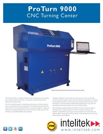 ProTurn 9000 CNC Turning Center Data sheet - Intelitek