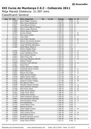 XXI Cursa de Muntanya CEC - Collserola 2011 Mitja MaratÃ³ DistÃ ncia