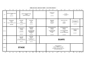 2007-2008 emploi du temps L3 semestre 6 - STAPS AVIGNON