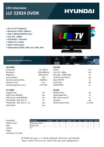 LED Television LLF 22924 DVDR - Euronics