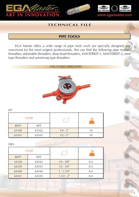 EGA MASTER Toolkits.