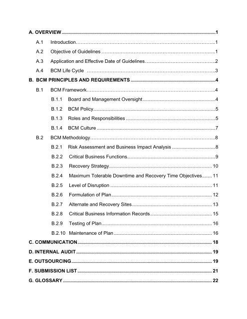 Bnm Rh Gl 013 3 A A A Guidelines On Business Amassurance