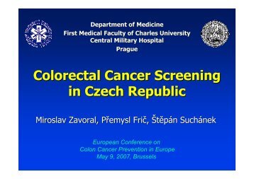 Colorectal Cancer Screening in Czech Republic - Future Health 2007