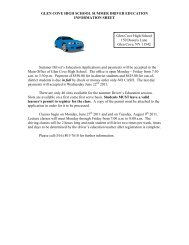 Driver's Ed Information Sheet and Application - Glen Cove City ...
