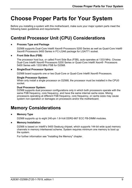 Overview Mainboard D2568