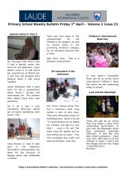 Primary School Weekly Bulletin Friday 1st April - Laude San Pedro ...