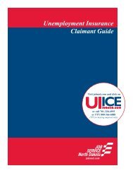 Unemployment Insurance Claimant Guide - Job Service North Dakota