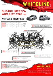 SUBARU IMPREZA WRX & STi 2008 on - Whiteline