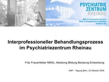 Interprofessioneller Behandlungsprozess - Swiss ANP