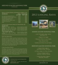 2012 Lodging Rates - Glacier Park Inc.