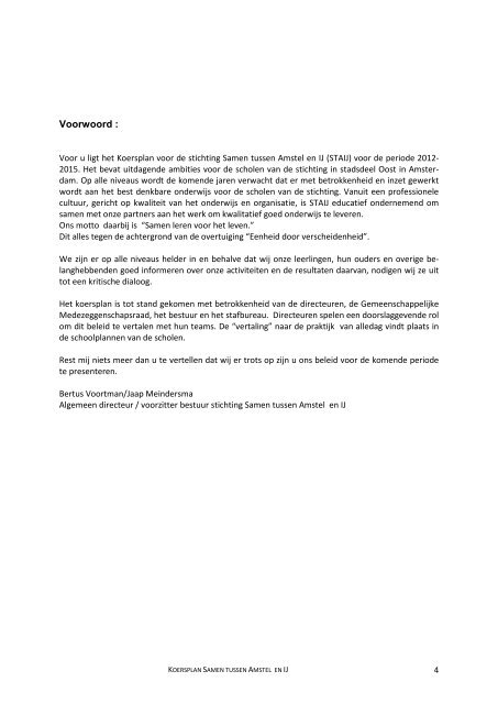 6 Meerjaren- investerings planning - Samen tussen Amstel en IJ