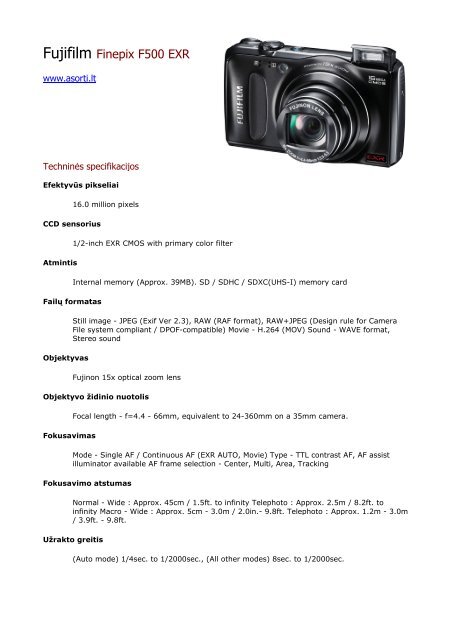 Luidruchtig enkel en alleen olifant Fujifilm Finepix F500 EXR