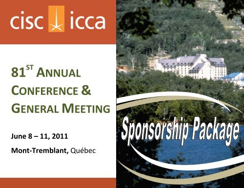 81ST ANNUAL CONFERENCE & GENERAL MEETING - CISC-ICCA