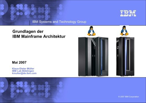 Grundlagen der IBM Mainframe Architektur - Universität Duisburg ...