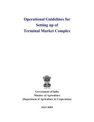 Revised Operational Guidelines for Terminal Market Complex