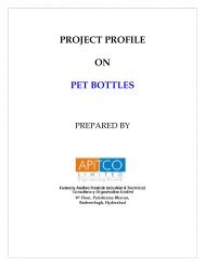 Project profile on pet bottles