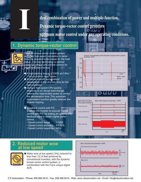 FUJI FRENIC 5000P11 & 5000G11 Series Inverters - CTi Automation