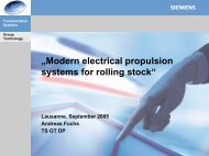 Modern electrical propulsion systems for rolling stock 1. Comparison ...