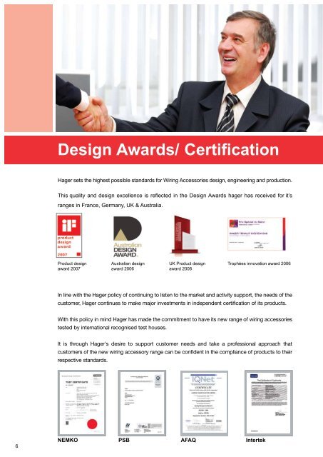 Design Awards/ Certification