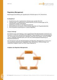 Regulatory Management - EVU Partners