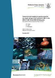 Commercial catch sampling for species proportion, sex ... - NIWA