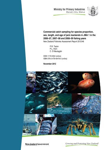 Commercial catch sampling for species proportion, sex ... - NIWA