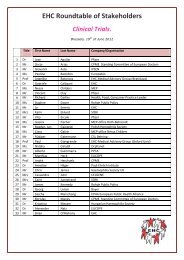 Participants list - EHC