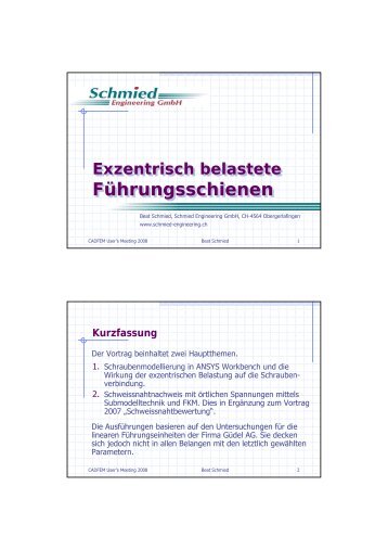 Führungsschienen Führungsschienen - Schmied Engineering GmbH