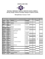 REMSCo Meeting Minutes 1-17-12 - CNY EMS