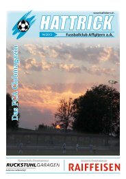 Clubmagazin Hattrick Ausgabe 14/2013 - FC Affoltern am Albis