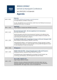 Agenda - MODUS Consult AG