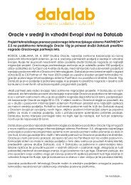 Oracle v srednji in vzhodni Evropi stavi na DataLab