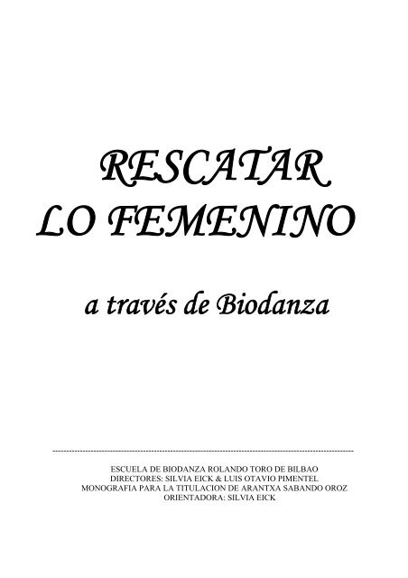 a travÃ©s de Biodanza