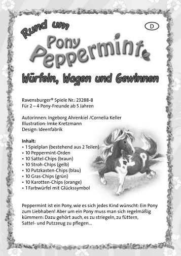Ravensburger® Spiele Nr.: 23288-8 Für 2 – 4 ... - Pony Peppermint