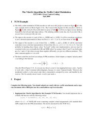 The Viterbi Algorithm for Trellis Coded Modulation 1 TCM Example 2 ...