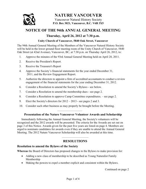 AGM Notice.pdf - Nature Vancouver