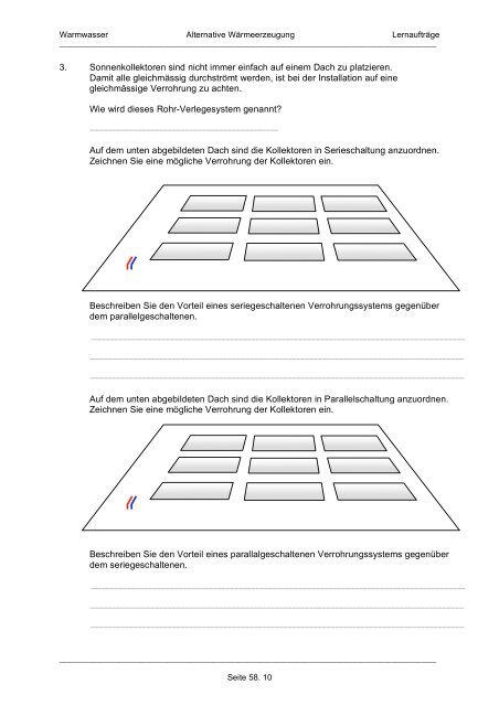 Lernauftrag Alternative Wärmeerzeugung - SSHL