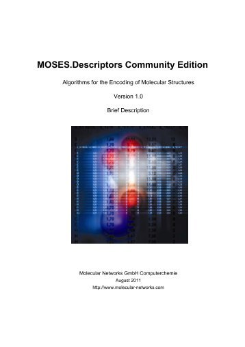 MOSES.Descriptors Community Edition - Brief ... - Molecular Networks