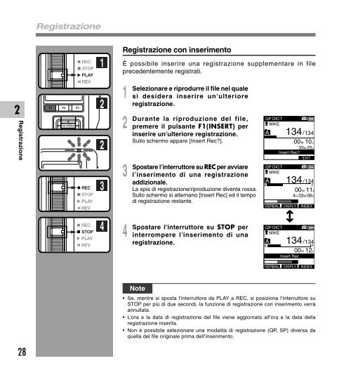 2 Premere il pulsante + o - Olympus