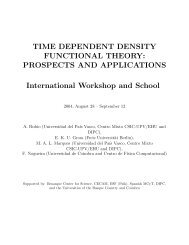 TIME DEPENDENT DENSITY FUNCTIONAL THEORY ... - TDDFT.org
