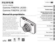 Gamme FINEPIX JX200 Gamme FINEPIX JV100 - Fujifilm Canada